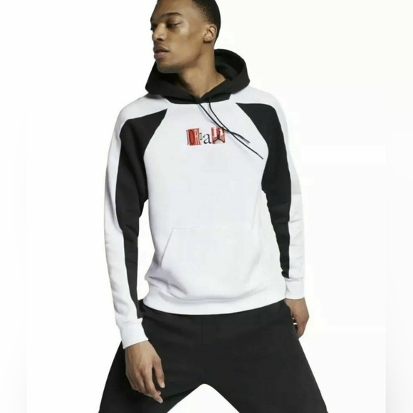 Nike Air Jordan Legacy Flight Nostalgia AJ 9 White Men's Hoodie, sz MD - Picture 1 of 16